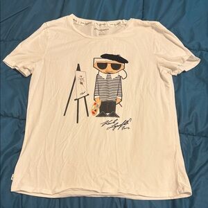 Karl Lagerfeld White Graphic T-Shirt